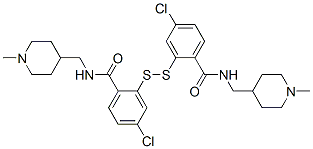 67342-59-0,2,2'-dithiobis[4-chloro-N-[(1-methyl-4-piperidyl)methyl]benzamide]