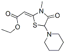 67432-21-7,ethyl (Z)-(3-methyl-4-oxo-5-piperidin-1-ylthiazolidin-2-ylidene)acetate