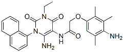 676148-77-9,Acetamide,  N-[6-amino-3-ethyl-1,2,3,4-tetrahydro-1-(1-naphthalenyl)-2,4-dioxo-5-pyrimidinyl]-2-(4-amino-2,3,5-trimethylphenoxy)-