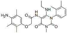 676148-83-7,Acetamide,  2-(4-amino-2,3,5-trimethylphenoxy)-N-[1-(2,3-dimethylphenyl)-6-(ethylamino)-1,2,3,4-tetrahydro-3-methyl-2,4-dioxo-5-pyrimidinyl]-