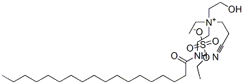 67633-82-3,(2-cyanoethyl)ethyl(2-hydroxyethyl)[2-[(1-oxooctadecyl)amino]ethyl]ammonium ethyl sulphate