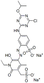 67827-64-9,disodium 5-[[5-[[4-chloro-6-isopropoxy-1,3,5-triazin-2-yl]amino]-2-sulphonatophenyl]azo]-1-ethyl-1,2-dihydro-6-hydroxy-4-methyl-2-oxopyridine-3-methanesulphonate