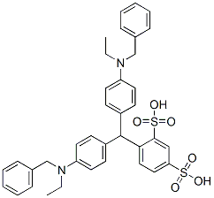 67828-29-9,4-[bis[4-[ethyl(phenylmethyl)amino]phenyl]methyl]benzene-1,3-disulphonic acid