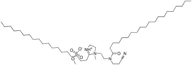 67874-10-6,1-[2-[(2-cyanoethyl)(1-oxoicosyl)amino]ethyl]-4,5-dihydro-1-methyl-2-nonadecyl-1H-imidazolium methyl sulphate