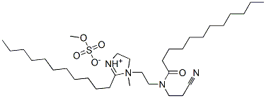 67874-12-8,1-[2-[(2-cyanoethyl)(1-oxododecyl)amino]ethyl]-4,5-dihydro-1-methyl-2-undecyl-1H-imidazolium methyl sulphate