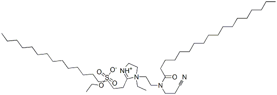 67874-20-8,1-[2-[(2-cyanoethyl)(1-oxooctadecyl)amino]ethyl]-1-ethyl-2-heptadecyl-4,5-dihydro-1H-imidazolium ethyl sulphate