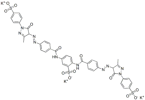 67875-09-6,tripotassium 2,5-bis[4-[[4,5-dihydro-3-methyl-5-oxo-1-(4-sulphonatophenyl)-1H-pyrazol-4-yl]azo]benzamido]benzenesulphonate