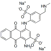 67905-57-1,disodium 1-amino-9,10-dihydro-4-[[4-[(methylamino)methyl]-2-sulphonatophenyl]amino]-9,10-dioxoanthracene-2-sulphonate