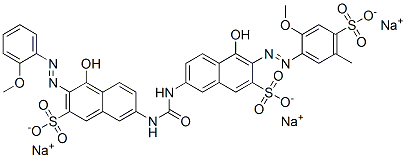 67923-63-1,trisodium 4-hydroxy-7-[[[[5-hydroxy-6-[(2-methoxy-5-methyl-4-sulphonatophenyl)azo]-7-sulphonato-2-naphthyl]amino]carbonyl]amino]-3-[(2-methoxyphenyl)azo]naphthalene-2-sulphonate