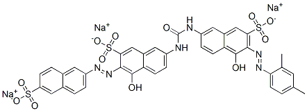 67923-64-2,trisodium 3-[(2,4-dimethylphenyl)azo]-4-hydroxy-7-[[[[5-hydroxy-7-sulphonato-6-[(6-sulphonato-2-naphthyl)azo]-2-naphthyl]amino]carbonyl]amino]naphthalene-2-sulphonate