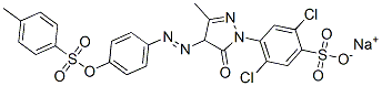 67923-65-3,sodium 2,5-dichloro-4-[4,5-dihydro-3-methyl-4-[[4-[(p-tolylsulphonyl)oxy]phenyl]azo]-5-oxo-1H-pyrazol-1-yl]benzenesulphonate