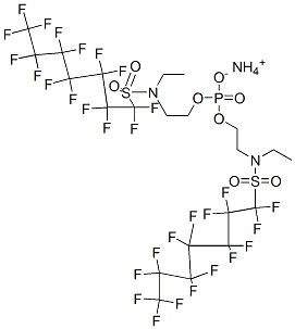 67939-97-3,ammonium bis[2-[ethyl[(pentadecafluoroheptyl)sulphonyl]amino]ethyl] phosphate