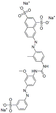 67969-87-3,trisodium 7-[[4-[[[[2-methoxy-4-[(3-sulphonatophenyl)azo]phenyl]amino]carbonyl]amino]-o-tolyl]azo]naphthalene-1,3-disulphonate
