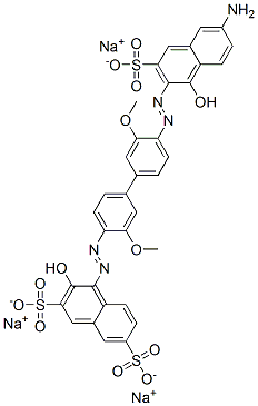 68084-22-0,trisodium 4-[[4'-[(6-amino-1-hydroxy-3-sulphonato-2-naphthyl)azo]-3,3'-dimethoxy[1,1'-biphenyl]-4-yl]azo]-3-hydroxynaphthalene-2,7-disulphonate