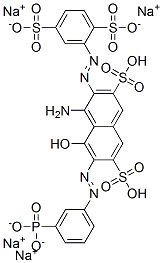 68110-25-8,tetrasodium hydrogen 4-amino-3-[(2,5-disulphonatophenyl)azo]-5-hydroxy-6-[(m-phosphonatophenyl)azo]naphthalene-2,7-disulphonate