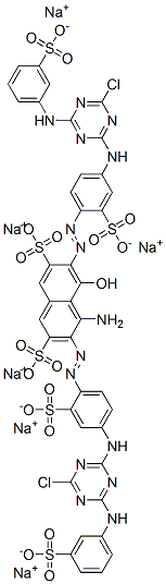 68110-31-6,hexasodium 4-amino-3,6-bis[[4-[[4-chloro-6-[(3-sulphonatophenyl)amino]-1,3,5-triazin-2-yl]amino]-2-sulphonatophenyl]azo]-5-hydroxynaphthalene-2,7-disulphonate