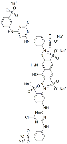 68133-24-4,hexasodium 4-amino-3,6-bis[[5-[[4-chloro-6-[(3-sulphonatophenyl)amino]-1,3,5-triazin-2-yl]amino]-2-sulphonatophenyl]azo]-5-hydroxynaphthalene-2,7-disulphonate