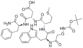 68172-06-5,(3S)-3-[[(1S)-1-carbamoyl-2-phenyl-ethyl]carbamoyl]-3-[[(2S)-2-[[(2S)- 3-(1H-indol-3-yl)-2-[[2-(tert-butoxycarbonylamino)oxyacetyl]amino]prop anoyl]amino]-4-methylsulfanyl-butanoyl]amino]propanoic acid