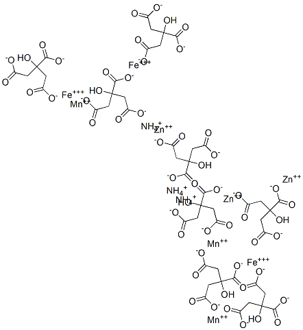 68201-80-9,citric acid, ammonium iron(3+) manganese(2+) zinc salt