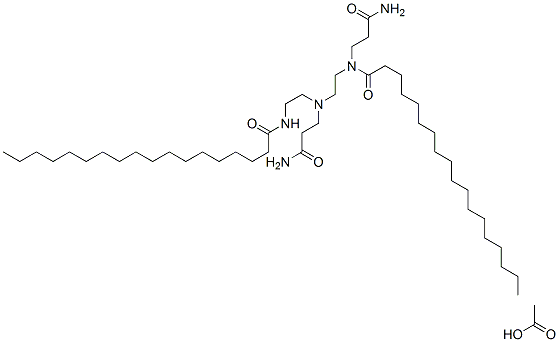 68214-50-6,N-(3-amino-3-oxopropyl)-N-[2-[(3-amino-3-oxopropyl)[2-(stearoylamino)ethyl]amino]ethyl]stearamide monoacetate