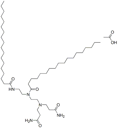 68214-52-8,N-[2-[bis(3-amino-3-oxopropyl)amino]ethyl]-N-[2-(stearoylamino)ethyl]stearamide monoacetate