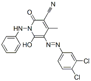 68214-63-1,5-[(3,4-dichlorophenyl)azo]-1,2-dihydro-6-hydroxy-4-methyl-2-oxo-1-(phenylamino)nicotinonitrile