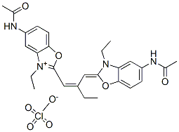 68239-68-9,5-(acetamido)-2-[2-[[5-(acetamido)-3-ethyl-3H-benzoxazol-2-ylidene]methyl]but-1-enyl]-3-ethylbenzoxazolium perchlorate