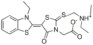 68239-70-3,triethylammonium 5-(3-ethylbenzothiazol-2(3H)-ylidene)-4-oxo-2-thioxothiazolidine-3-acetate
