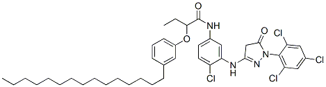 68239-71-4,N-[4-chloro-3-[[4,5-dihydro-5-oxo-1-(2,4,6-trichlorophenyl)-1H-pyrazol-3-yl]amino]phenyl]-2-(3-pentadecylphenoxy)butyramide