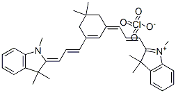68339-63-9,2-((E)-3-(5,5-DIMETHYL-3-[(E)-3-(1,3,3-TRIMETHYL-1,3-DIHYDRO-2H-INDOL-2-YLIDENE)-1-PROPENYL]-2-CYCLOHEXEN-1-YLIDENE)-1-PROPENYL)-1,3,3-TRIMETHYL-3H-INDOLIUM PERCHLORATE