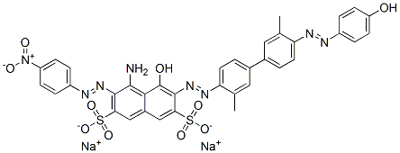 68400-36-2,disodium 4-amino-5-hydroxy-6-[[4'-[(4-hydroxyphenyl)azo]-3,3'-dimethyl[1,1'-biphenyl]-4-yl]azo]-3-[(4-nitrophenyl)azo]naphthalene-2,7-disulphonate