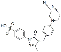 68541-05-9,4-[4-[[4-[bis(2-cyanoethyl)amino]phenyl]methylene]-4,5-dihydro-3-methyl-5-oxo-1H-pyrazol-1-yl]benzenesulphonic acid