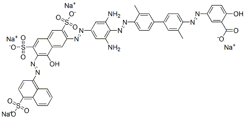 68631-12-9,tetrasodium 5-[[4'-[[2,6-diamino-4-[[8-hydroxy-3,6-disulphonato-7-[(4-sulphonato-1-naphthyl)azo]-2-naphthyl]azo]phenyl]azo]-3,3'-dimethyl[1,1'-biphenyl]-4-yl]azo]salicylate