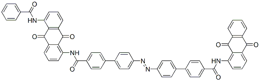 68834-01-5,4'-[[4'-[[[5-(benzoylamino)-9,10-dihydro-9,10-dioxo-1-anthryl]amino]carbonyl][1,1'-biphenyl]-4-yl]azo]-N-(9,10-dihydro-9,10-dioxo-1-anthryl)[1,1'-biphenyl]-4-carboxamide