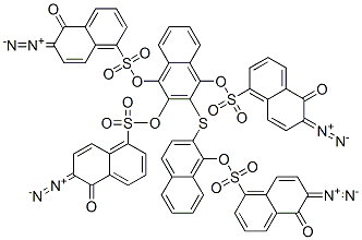 68901-25-7,thiodinaphthalene-1,2-diyl tetrakis(6-diazo-5,6-dihydro-5-oxonaphthalene-1-sulphonate)
