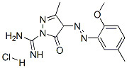 68936-08-3,4,5-dihydro-4-[(2-methoxy-5-methylphenyl)azo]-3-methyl-5-oxo-1H-pyrazole-1-carboxamidine monohydrochloride