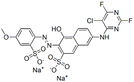 68959-17-1,disodium 7-[(5-chloro-2,6-difluoropyrimidin-4-yl)amino]-4-hydroxy-3-[(4-methoxy-2-sulphonatophenyl)azo]naphthalene-2-sulphonate