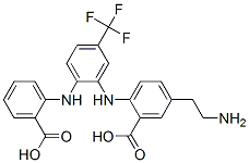 690209-14-4,Benzoic  acid,  5-(2-aminoethyl)-2-[[2-[(2-carboxyphenyl)amino]-5-(trifluoromethyl)phenyl]amino]-