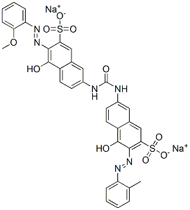 69205-10-3,disodium 4-hydroxy-7-[[[[5-hydroxy-6-[(2-methoxyphenyl)azo]-7-sulphonato-2-naphthyl]amino]carbonyl]amino]-3-[(o-tolyl)azo]naphthalene-2-sulphonate