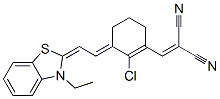 69415-11-8,(((3E)-2-CHLORO-3-[(2Z)-2-(3-ETHYL-1,3-BENZOTHIAZOL-2(3H)-YLIDENE)ETHYLIDENE]CYCLOHEX-1-EN-1-YL)METHYLENE)MALONONITRILE