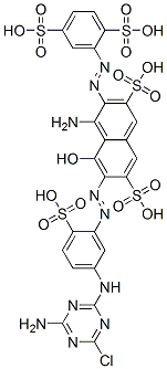 69571-16-0,4-amino-6-[[5-[(4-amino-6-chloro-1,3,5-triazin-2-yl)amino]-2-sulphophenyl]azo]-3-[(2,5-disulphophenyl)azo]-5-hydroxynaphthalene-2,7-disulphonic acid