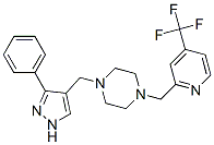 697226-42-9,PIPERAZINE, 1-[(3-PHENYL-1H-PYRAZOL-4-YL)METHYL]-4-[[4-(TRIFLUOROMETHYL)-2-PYRIDINYL]METHYL]-