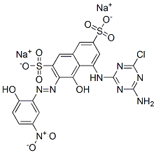 69723-86-0,disodium 5-[(4-amino-6-chloro-1,3,5-triazin-2-yl)amino]-4-hydroxy-3-[(2-hydroxy-5-nitrophenyl)azo]naphthalene-2,7-disulphonate