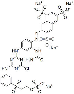 80157-00-2,tetrasodium 7-[[2-[(aminocarbonyl)amino]-4-[[4-chloro-6-[[3-[[2-(sulphonatooxy)ethyl]sulphonyl]phenyl]amino]-1,3,5-triazin-2-yl]amino]phenyl]azo]naphthalene-1,3,6-trisulphonate