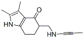 802870-19-5,Indol-4(5H)-one, 6,7-dihydro-2,3-dimethyl-5-[(1-propynylamino)methyl]- (8CI)