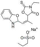 80879-56-7,sodium 2-[2-(3-ethyl-4-oxo-2-thioxooxazolidin-5-yl)prop-1-enyl]-2H-benzoxazole-3-propylsulphonate