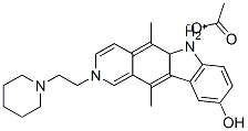 81531-60-4,9-hydroxy-5,11-dimethyl-2-[2-(piperidyl)ethyl]-6H-pyrido[4,3-b]carbazolium acetate