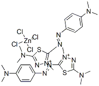 81969-07-5,bis[5-(dimethylamino)-2-[[4-(dimethylamino)phenyl]azo]-3-methyl-1,3,4-thiadiazolium] tetrachlorozincate(2-)