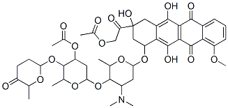 81975-88-4,[2-[4-[5-[4-acetyloxy-6-methyl-5-(6-methyl-5-oxo-oxan-2-yl)oxy-oxan-2- yl]oxy-4-dimethylamino-6-methyl-oxan-2-yl]oxy-2,5,12-trihydroxy-7-meth oxy-6,11-dioxo-3,4-dihydro-1H-tetracen-2-yl]-2-oxo-ethyl] acetate