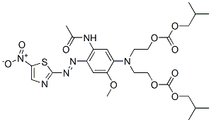 82457-22-5,isobutyl 5-[5-acetamido-2-methoxy-4-[(5-nitrothiazol-2-yl)azo]phenyl]-12-methyl-9-oxo-2,8,10-trioxa-5-azatridecanoate